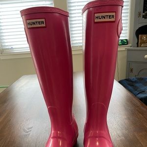 Hot Pink Hunter Rain Boots